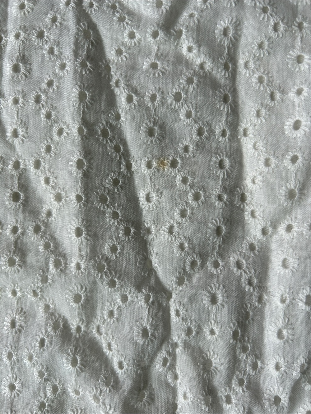 Sisterhood White Eyelet Mini Dress with Adjustable Spaghetti Straps Size S - Picture 7 of 8